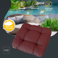 Stuhlkissen LISA CAPRI 2er Set - Sitzkissen für Gartenstuhl, Küchenstuhl oder Esszimmerstuhl