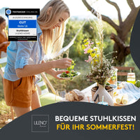 Stuhlkissen Linda Fiume 4er Set - Sitzkissen für Gartenstuhl, Küchenstuhl oder Esszimmerstuhl