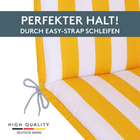 Polsterauflage Niedriglehner 2er Set, bequeme Sitzauflage für Gartenstühle, Stuhlkissen