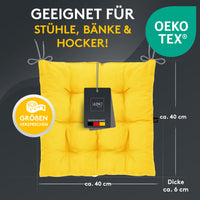 Stuhlkissen Linda Fiume 6er Set - Sitzkissen für Gartenstuhl, Küchenstuhl oder Esszimmerstuhl