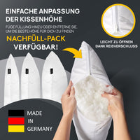 Kopfkissen - gestepptes Kissen in verschiedenen Größen - Made in Germany
