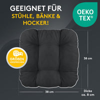 Stuhlkissen LISA CAPRI 4er Set - Sitzkissen für Gartenstuhl, Küchenstuhl oder Esszimmerstuhl