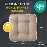 Stuhlkissen LISA CAPRI 6er Set - Sitzkissen für Gartenstuhl, Küchenstuhl oder Esszimmerstuhl