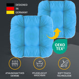 Stuhlkissen LISA CAPRI 4er Set - Sitzkissen für Gartenstuhl, Küchenstuhl oder Esszimmerstuhl