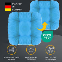 Stuhlkissen LISA CAPRI 1er Set - Sitzkissen für Gartenstuhl, Küchenstuhl oder Esszimmerstuhl