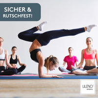Yogamatte Gymnastikmatte 180x60 cm inkl. Tragegurt, rutschfeste Fitnessmatte