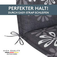 Polsterauflage Niedriglehner 2er Set, bequeme Sitzauflage für Gartenstühle, Stuhlkissen