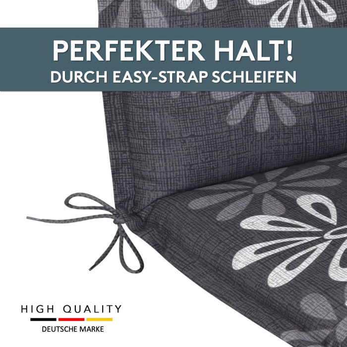 Polsterauflage Niedriglehner 2er Set, bequeme Sitzauflage für Gartenstühle, Stuhlkissen