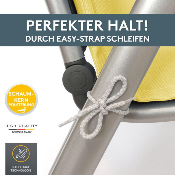 Hochlehnerauflage 2er Set MALTA - Gartenstuhl Auflage, bequeme Sitzauflage für Gartenmöbel, Stuhlkissen