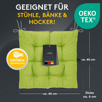Stuhlkissen Linda Fiume 1er Set - Sitzkissen für Gartenstuhl, Küchenstuhl oder Esszimmerstuhl