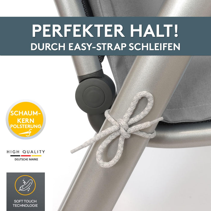 Hochlehnerauflage 2er Set MALTA - Gartenstuhl Auflage, bequeme Sitzauflage für Gartenmöbel, Stuhlkissen