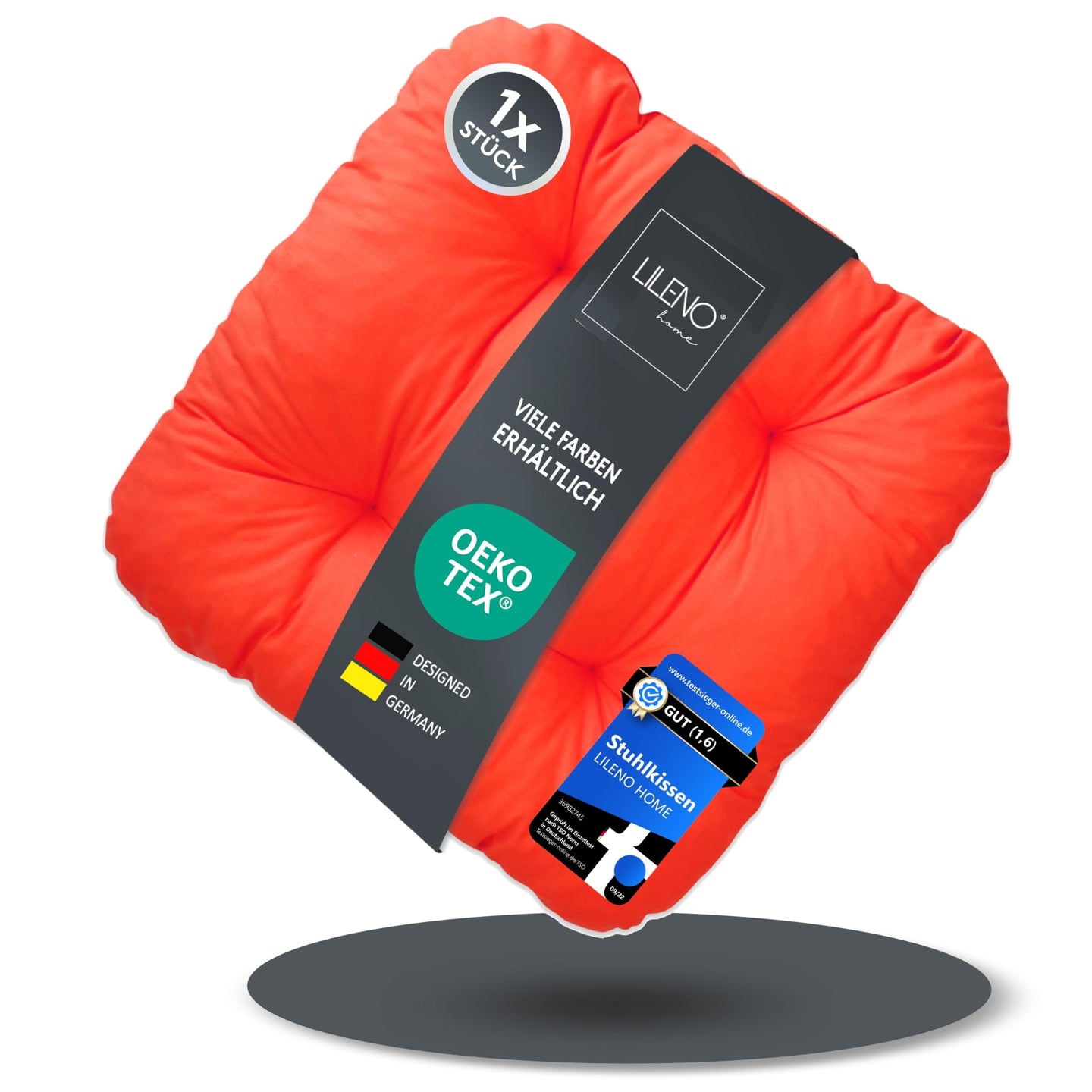 Stuhlkissen LISA CAPRI 1er Set - Sitzkissen für Gartenstuhl, Küchenstuhl oder Esszimmerstuhl