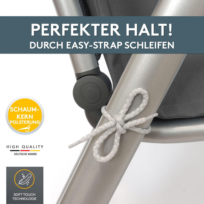 Hochlehnerauflage 2er Set MALTA - Gartenstuhl Auflage, bequeme Sitzauflage für Gartenmöbel, Stuhlkissen