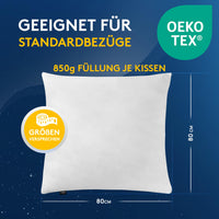 Microfaserkissen - geeignet für Allergiker, in verschiedenen Größen - Made in Germany