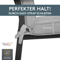 Niedriglehnerauflage 2er Set DUBAI - Gartenstuhl Auflage, bequeme Sitzauflage für Gartenmöbel, Stuhlkissen