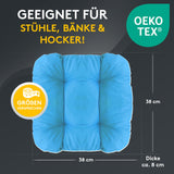 Stuhlkissen LISA CAPRI 1er Set - Sitzkissen für Gartenstuhl, Küchenstuhl oder Esszimmerstuhl