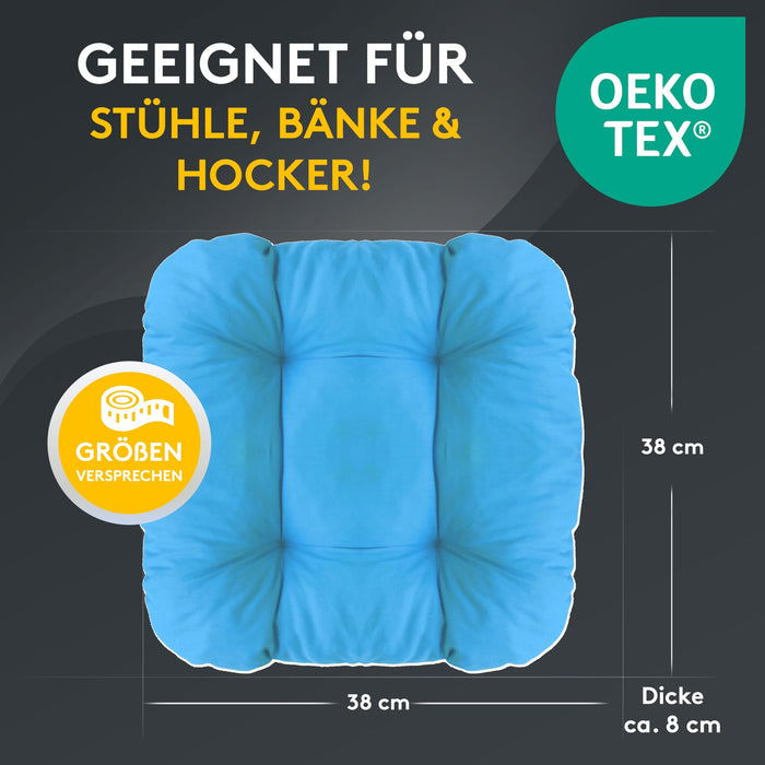 Stuhlkissen LISA CAPRI 1er Set - Sitzkissen für Gartenstuhl, Küchenstuhl oder Esszimmerstuhl