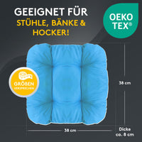 Stuhlkissen LISA CAPRI 2er Set - Sitzkissen für Gartenstuhl, Küchenstuhl oder Esszimmerstuhl