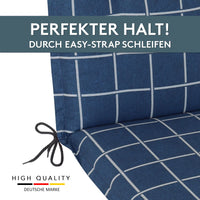 Hochlehnerauflage Gartenstuhl Auflage 2er Set FLORENCE, bequeme Sitzauflage für Gartenmöbel, Stuhlkissen