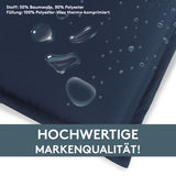 Hochlehnerauflage Gartenstuhl Auflage 2er Set FLORENCE, bequeme Sitzauflage für Gartenmöbel, Stuhlkissen