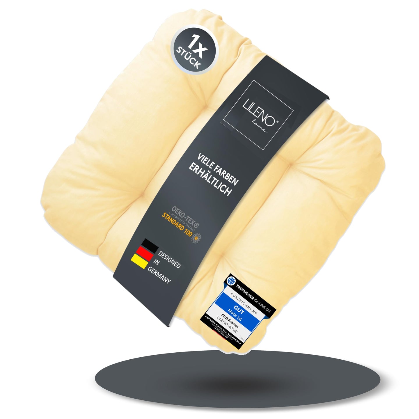 Stuhlkissen LISA CAPRI 1er Set - Sitzkissen für Gartenstuhl, Küchenstuhl oder Esszimmerstuhl