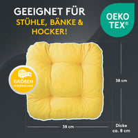 Stuhlkissen LISA CAPRI 2er Set - Sitzkissen für Gartenstuhl, Küchenstuhl oder Esszimmerstuhl