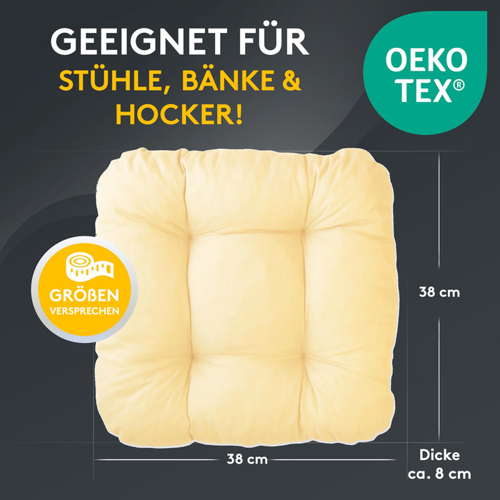 Stuhlkissen LISA CAPRI 2er Set - Sitzkissen für Gartenstuhl, Küchenstuhl oder Esszimmerstuhl