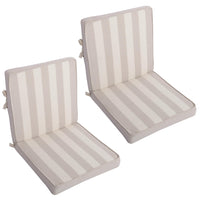 Niedriglehnerauflage 2er Set DUBAI - Gartenstuhl Auflage, bequeme Sitzauflage für Gartenmöbel, Stuhlkissen