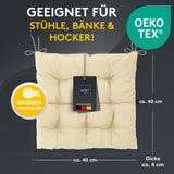 Stuhlkissen Linda Fiume 2er Set - Sitzkissen für Gartenstuhl, Küchenstuhl oder Esszimmerstuhl