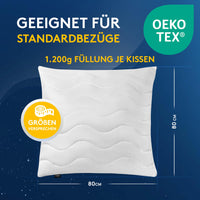 Kopfkissen - gestepptes Kissen in verschiedenen Größen - Made in Germany