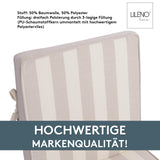 Niedriglehnerauflage 2er Set DUBAI - Gartenstuhl Auflage, bequeme Sitzauflage für Gartenmöbel, Stuhlkissen