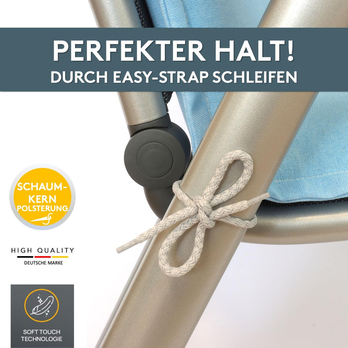 Hochlehnerauflage 2er Set MALTA - Gartenstuhl Auflage, bequeme Sitzauflage für Gartenmöbel, Stuhlkissen