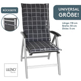 Hochlehnerauflage Gartenstuhl Auflage 2er Set FLORENCE, bequeme Sitzauflage für Gartenmöbel, Stuhlkissen