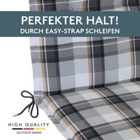 Polsterauflage Niedriglehner 2er Set, bequeme Sitzauflage für Gartenstühle, Stuhlkissen
