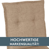 Hochlehnerauflage 2er Set FLORENCE TINO - Gartenstuhl Auflage, bequeme Sitzauflage für Gartenmöbel, Stuhlkissen