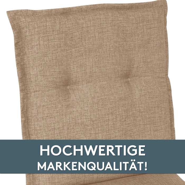 Hochlehnerauflage 2er Set FLORENCE TINO - Gartenstuhl Auflage, bequeme Sitzauflage für Gartenmöbel, Stuhlkissen