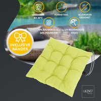Stuhlkissen Linda Fiume 4er Set - Sitzkissen für Gartenstuhl, Küchenstuhl oder Esszimmerstuhl