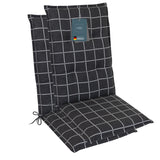 Hochlehnerauflage Gartenstuhl Auflage 2er Set FLORENCE, bequeme Sitzauflage für Gartenmöbel, Stuhlkissen