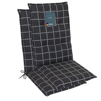 Hochlehnerauflage Gartenstuhl Auflage 2er Set FLORENCE, bequeme Sitzauflage für Gartenmöbel, Stuhlkissen