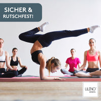 Yogamatte Gymnastikmatte 180x60 cm inkl. Tragegurt, rutschfeste Fitnessmatte