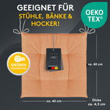 Stuhlkissen 2er Set LAURA FIUME - Sitzkissen für Gartenstuhl, Küchenstuhl oder Esszimmerstuhl