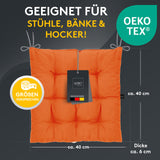 Stuhlkissen Linda Fiume 4er Set - Sitzkissen für Gartenstuhl, Küchenstuhl oder Esszimmerstuhl