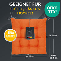 Stuhlkissen Linda Fiume 4er Set - Sitzkissen für Gartenstuhl, Küchenstuhl oder Esszimmerstuhl