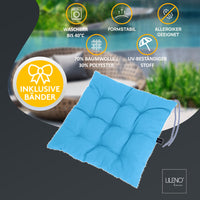 Stuhlkissen Linda Fiume 6er Set - Sitzkissen für Gartenstuhl, Küchenstuhl oder Esszimmerstuhl