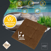 Stuhlkissen 2er Set LAURA TINO - Sitzkissen für Gartenstuhl, Küchenstuhl oder Esszimmerstuhl