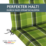 Polsterauflage Niedriglehner 2er Set, bequeme Sitzauflage für Gartenstühle, Stuhlkissen