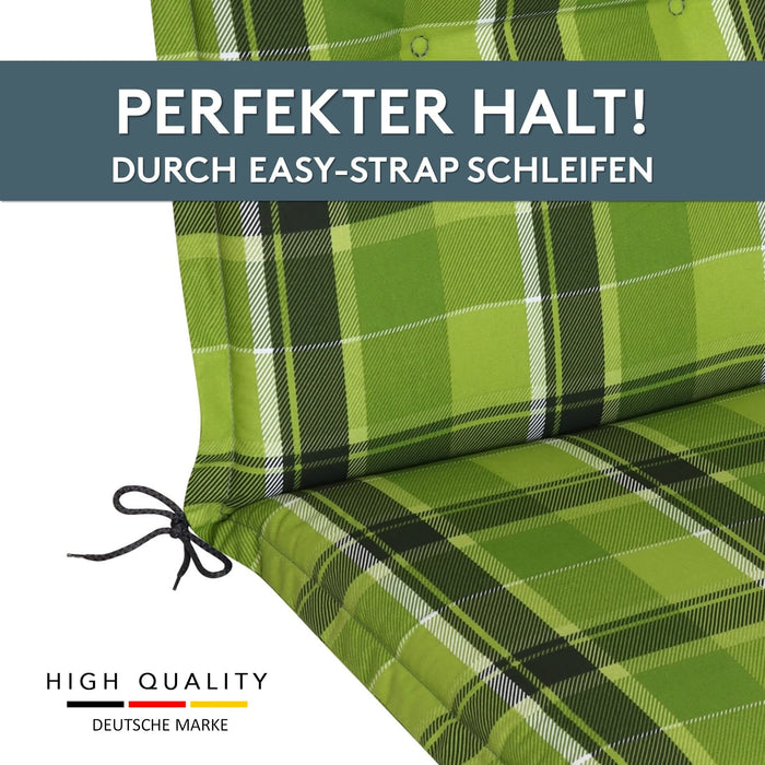 Polsterauflage Niedriglehner 2er Set, bequeme Sitzauflage für Gartenstühle, Stuhlkissen