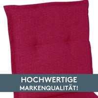 Hochlehnerauflage 2er Set FLORENCE TINO - Gartenstuhl Auflage, bequeme Sitzauflage für Gartenmöbel, Stuhlkissen