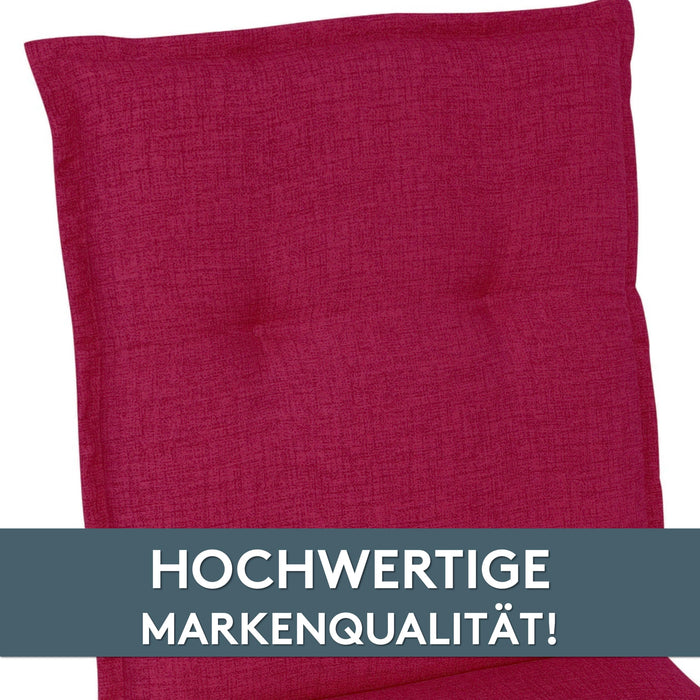 Hochlehnerauflage 2er Set FLORENCE TINO - Gartenstuhl Auflage, bequeme Sitzauflage für Gartenmöbel, Stuhlkissen