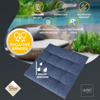 Stuhlkissen 2er Set LAURA TINO - Sitzkissen für Gartenstuhl, Küchenstuhl oder Esszimmerstuhl